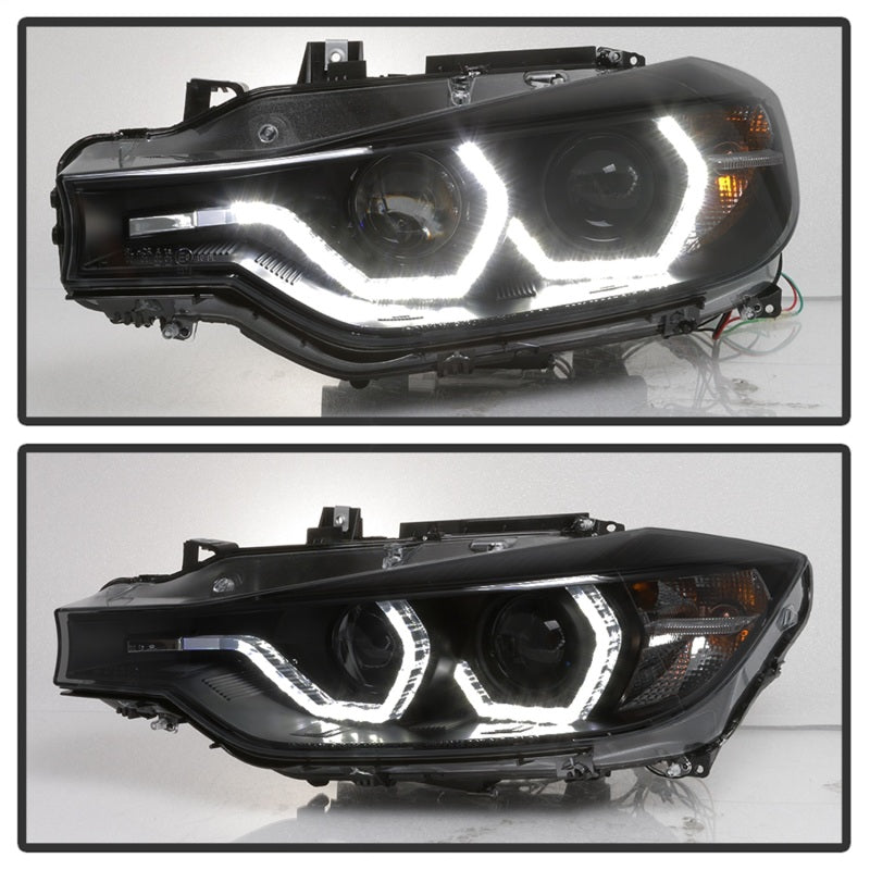 Spyder 5085047 fits BMW 12-14 F30 3 Series 4DR Projector Headlights - LED DRL -
