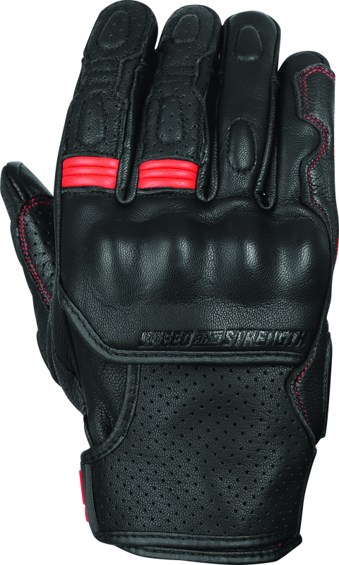 Speed and Strength 892324 Twist of Fate Leather Gloves Black/Red - 2XL