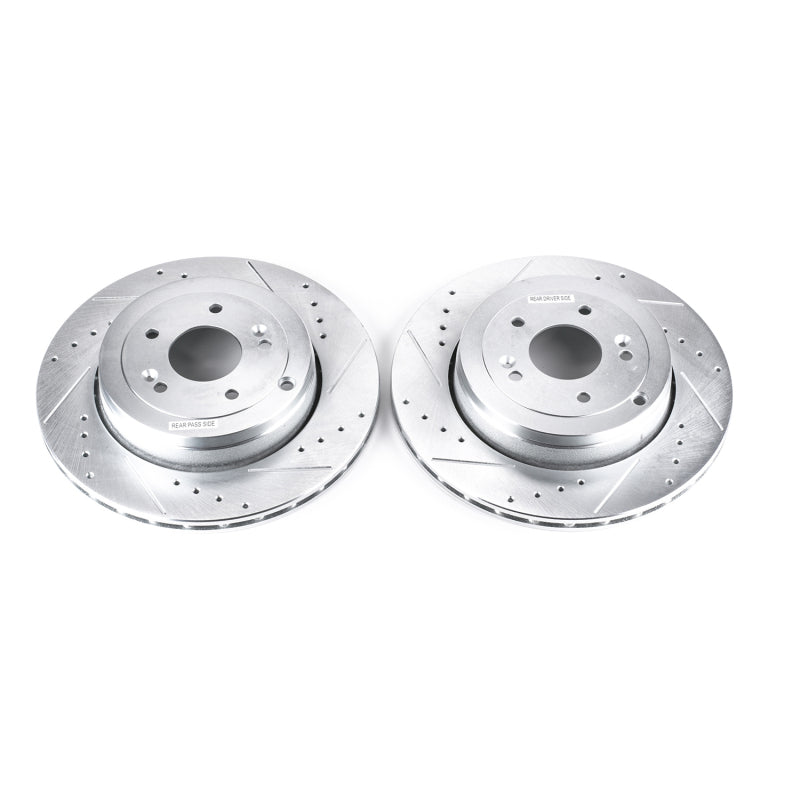 PowerStop fits Hyundai Genesis 10-16 Coupe Rear Evolution Drilled & Slotted