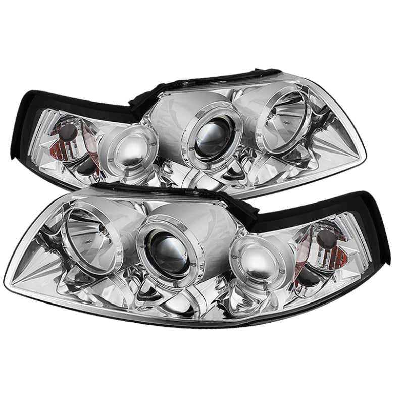 Spyder 5010452 fits Ford 99-04 Mustang Projector Headlights LED Halo Chrome Hig