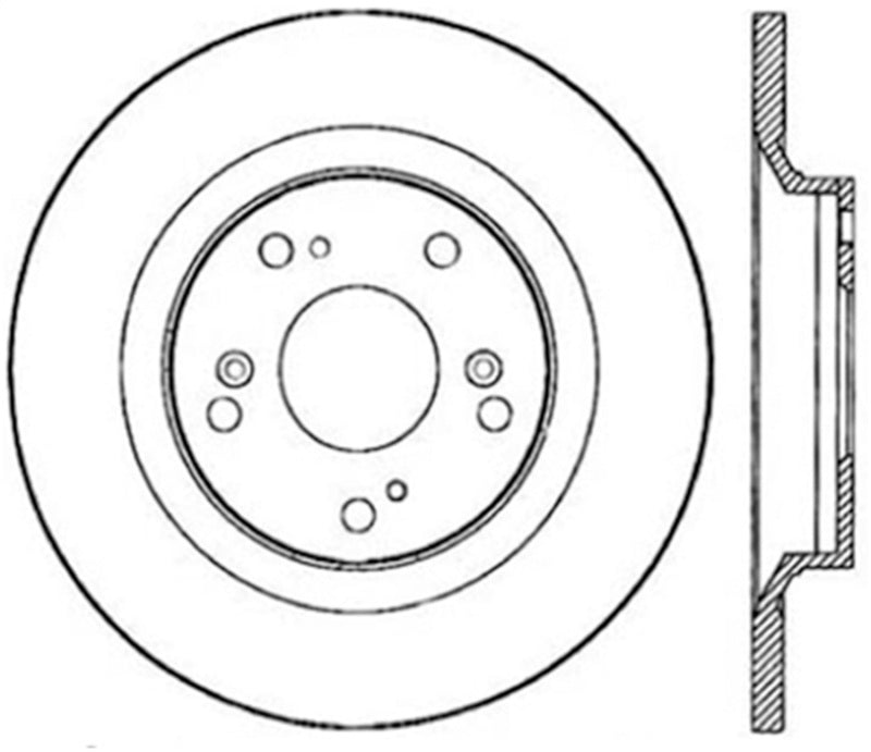 Stoptech 126.40050CSL Power Slot 00-09 Honda S2000 CRYO Rear Left Slotted Rotor