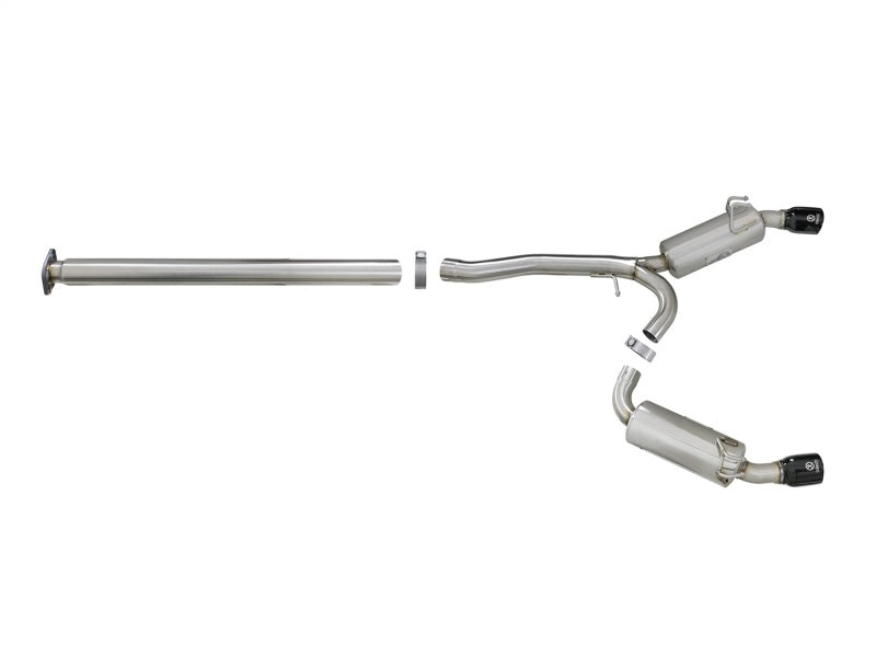 AFE 49-36701-B 3in. to 2.5in. 304 SS C/B Exhaust 08-15 fits Mitsubishi Lancer