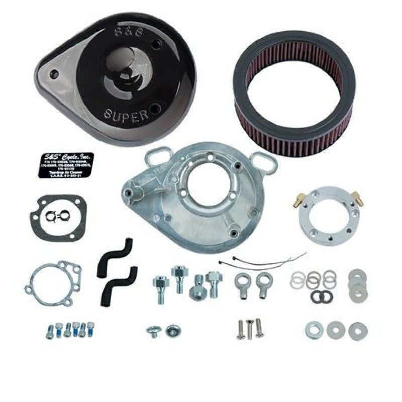 S&S 170-0304B Cycle 01-17 Stock EFI BT Models Teardrop Air Cleaner Kit - Gloss B