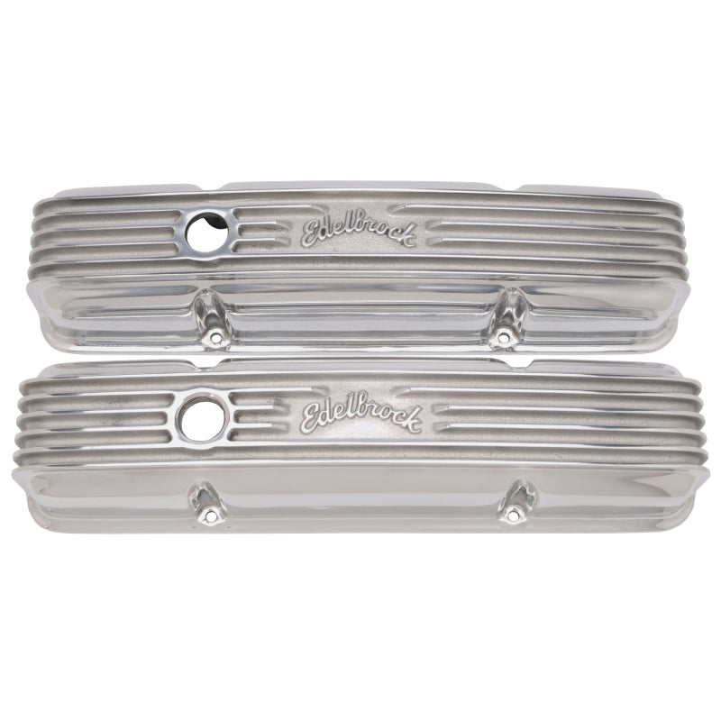 Edelbrock 4144 Valve Cover Classic Series fits Chevrolet 1959-1986 262-400 CI V8 Polshed
