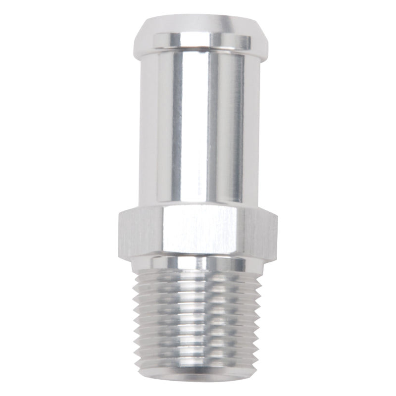 Edelbrock 8188 Hose End Straight 3/8In NPT to 5/8In Barb Clear Anodize