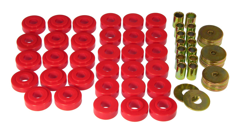 Prothane 7-121 fits GM Hardtop Body Mount Kit - Red