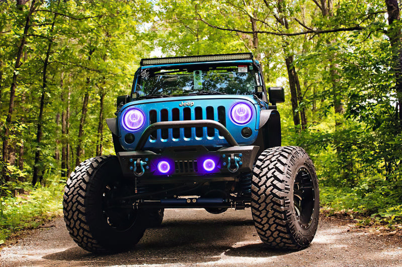Oracle 07-17 Jeep Wrangler LED Fog Light Halo Kit - UV/Purple