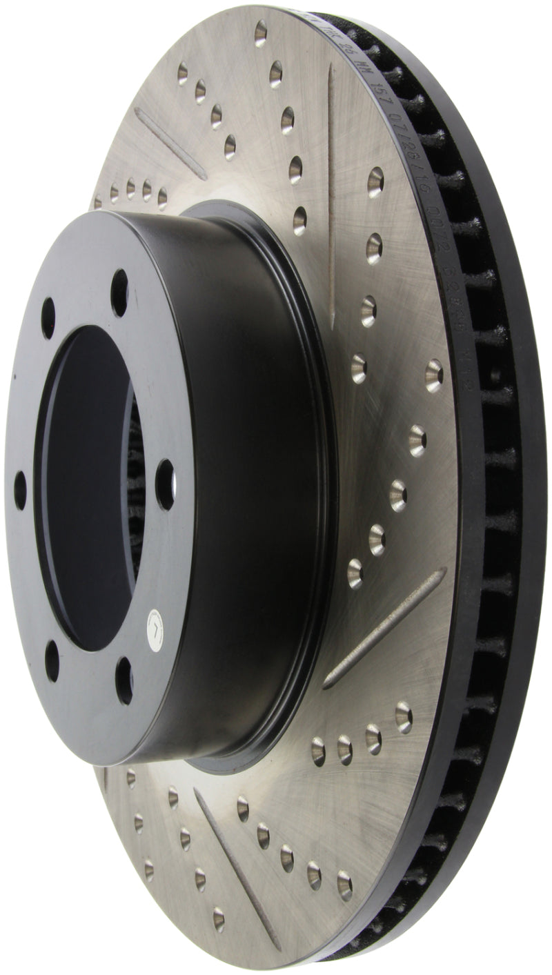 Stoptech 127.44118L 00-06 Toyota Tundra / 01-07 Toyota Sequoia Front Left Slotted & Drilled Rotor