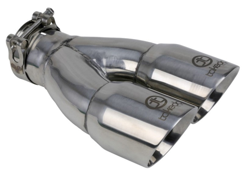 AFE 49T25364-P10 2.5in 304 Stainless Steel Clamp-on Exhaust Tip 2.5in Inlet 3i