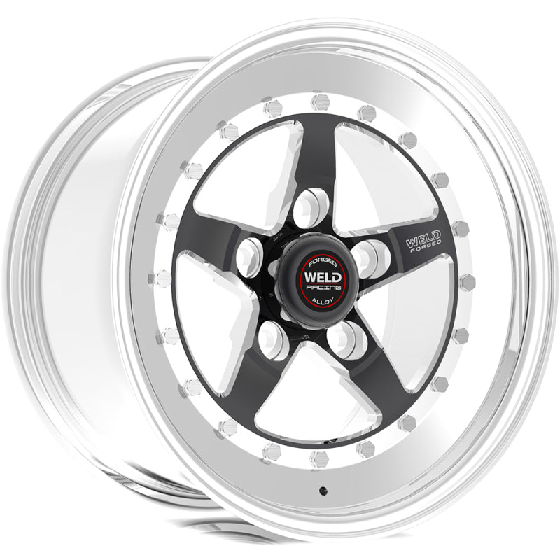 Weld 791B-58210 star 15x8 / 5x4.5 BP / 5.5in. BS Black Wheel - Non-Beadlock