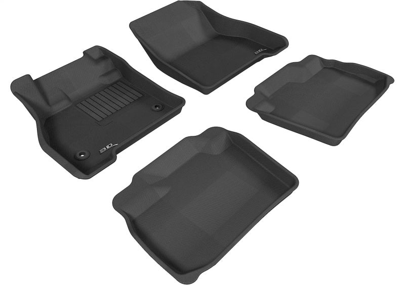3D MAXpider 2005-2010 fits Jeep Grand Cherokee Kagu 2nd Row Floormats - Black