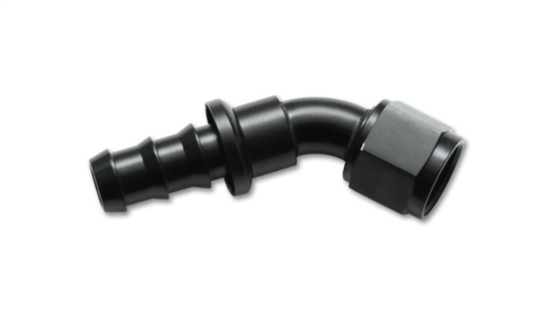 Vibrant 22406 -6AN Push-On 45 Deg Hose End Fitting - Aluminum