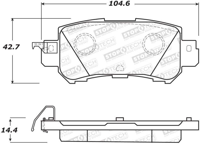 Stoptech 308.1624 Street Brake Pads - Front