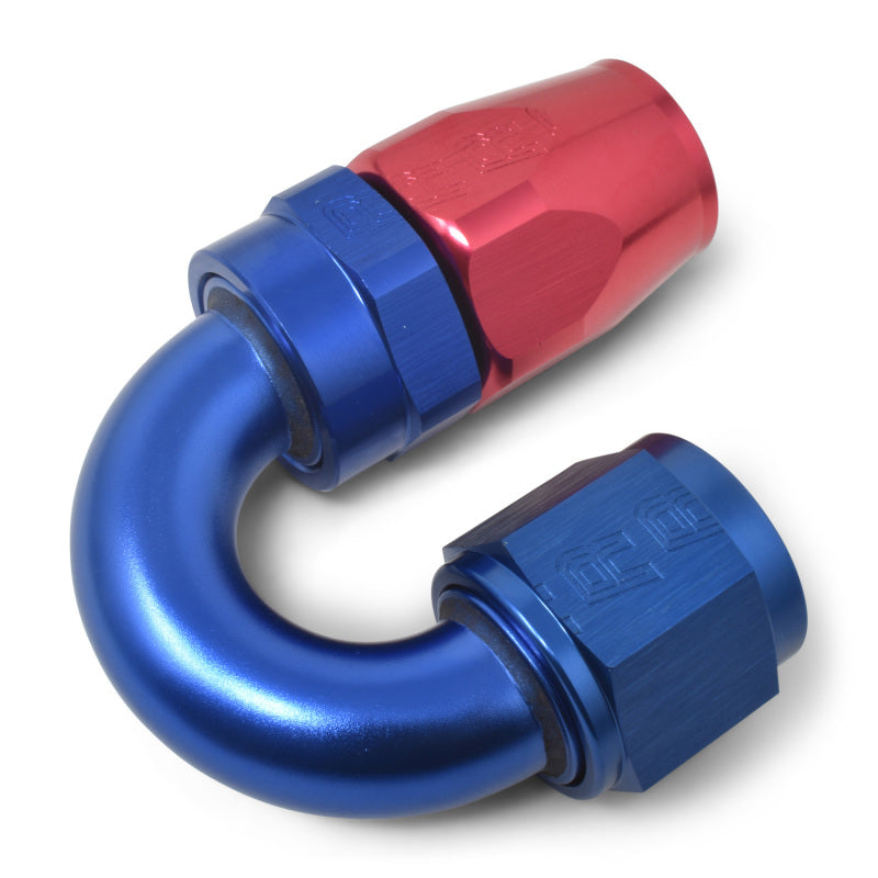 Russell 613520 Performance -10 AN Red/Blue 180 Degree Full Flow Swivel Hose End (With 15/16in Radius)