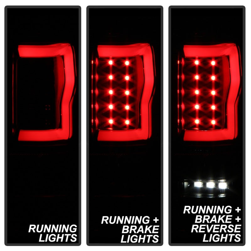 Spyder 5084187 fits Ford 04-08 F150 Styleside Tail Light V2 - LED - Black Smoke