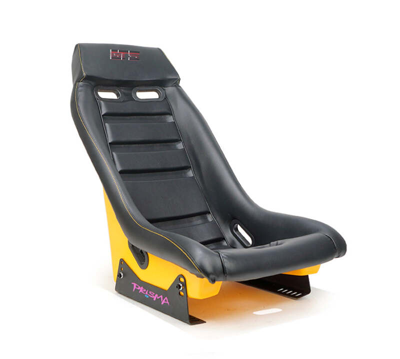 NRG PRI-100BK-ARCADE PRI-100BK-ARCADE GT Retro Bucket Seat - Black PVC Leather