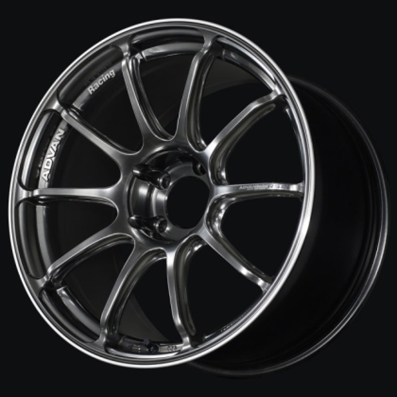 Advan YA38H45EHBR RSIII 18x8.5 +45 5x114.3 Racing Hyper Black and Ring Wheel