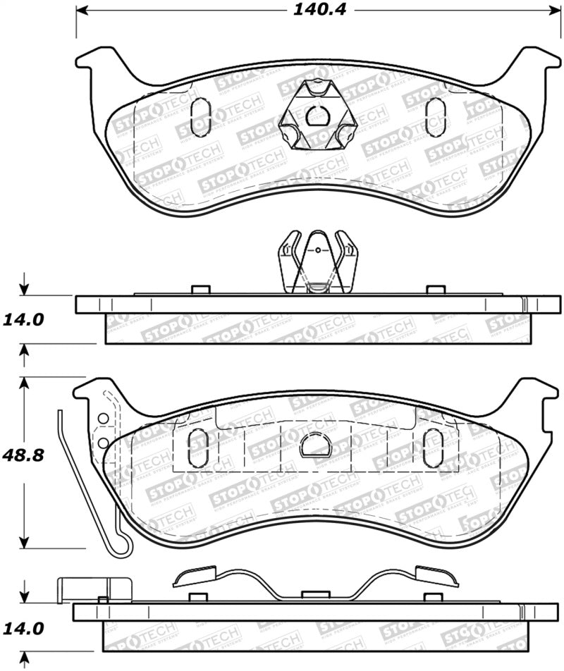 Stoptech 305.0964 Street Select Brake Pads