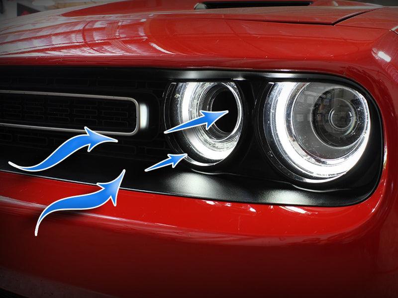 AFE 54-72203-SR Momentum GT Dynamic Air Scoop fits Dodge Challenger 15-20 - Red