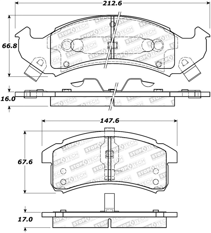 Stoptech 308.0505 Street Brake Pads - Front