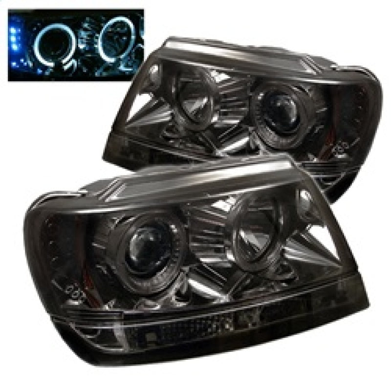 Spyder 5011169 fits Jeep 99-04 Grand Cherokee Projector Headlights LED Halo LED