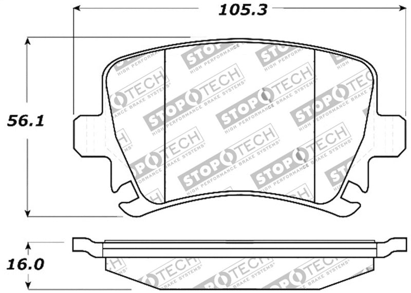 Stoptech 309.1108 Performance 06-09 fits Audi A3 / 05-09 Audi A4/A6 / 08-09 Audi TT / 06-09 VW GTI / 06-09 Jetta