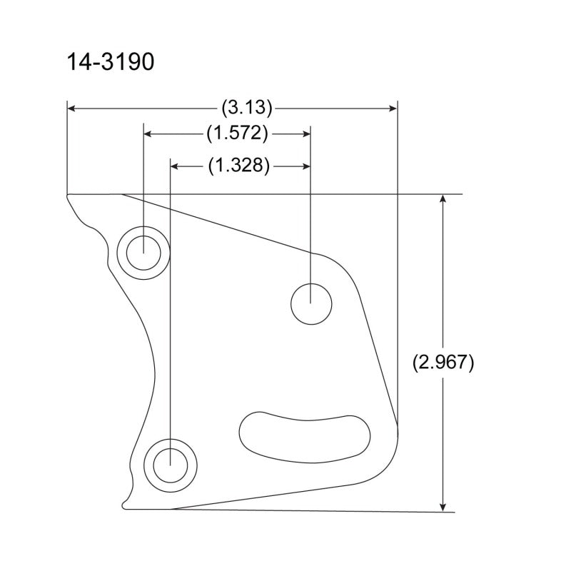 Peterson Fluid Systems 14-3190 Bear Claw Mount Blade - Left Side