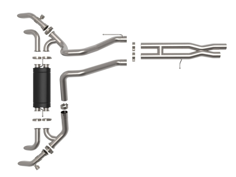 AFE 49-38101 fits Jeep Wrangler JL Vulcan Series Stainless Steel Cat-Back Exhau
