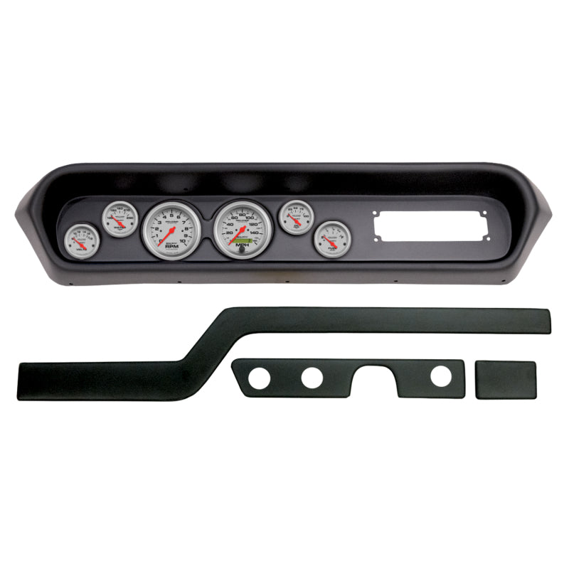 AutoMeter 2108-13 Autometer 64-65 fits Pontiac GTO/Lemans 6 Gauge Direct Fit Dash Kit 3-3/8in x2 / 2-1/16in x4 - Ultra-Lite