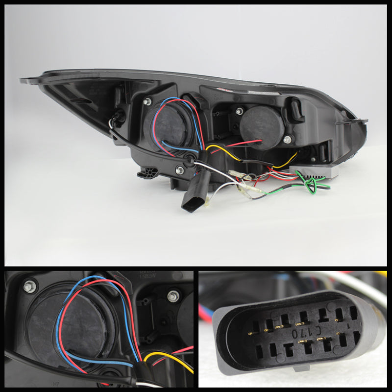 Spyder 5072832 fits Ford 12-14 Focus Projector Headlights Halogen Model Only -