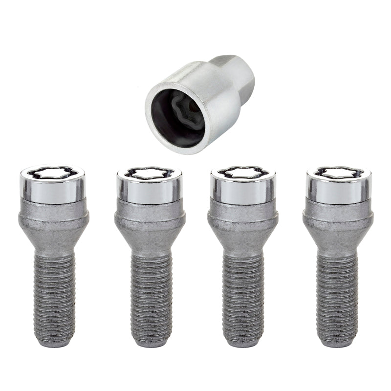 McGard 27205 Wheel Lock Bolt Set - 4pk. (Cone Seat) M14X1.5 / 17mm Hex / 31.0mm Shank Length - Chrome