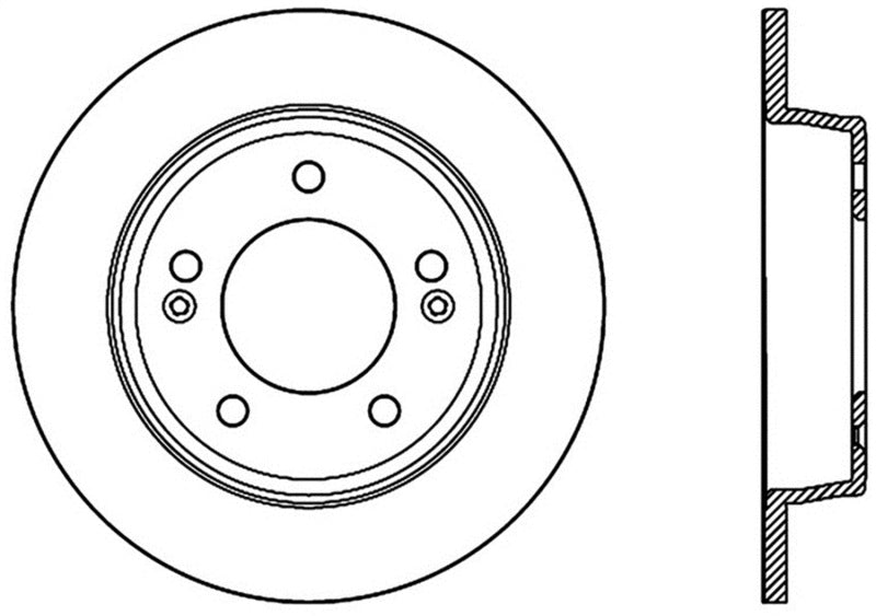 Stoptech 128.51043R 15-17 Hyundai Elantra Drilled Left Rear Rotor