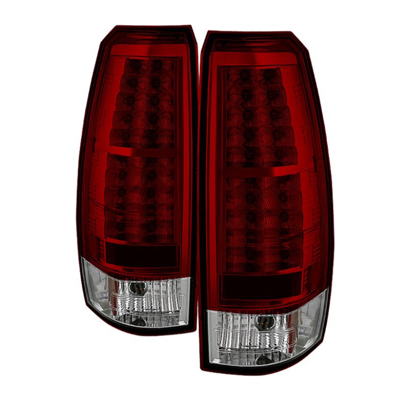 Spyder 5032478 fits Chevy 07-13 Avalanche LED Tail Lights Red Clear ALT-YD-CAV0
