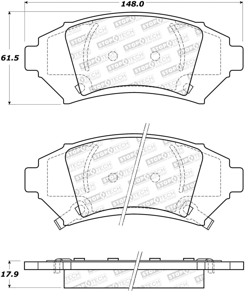 Stoptech 308.1076 Street Brake Pads