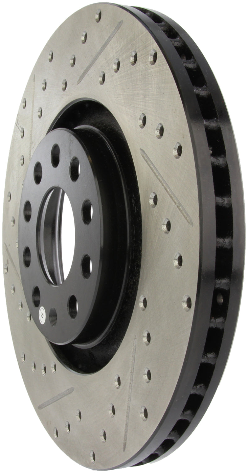 Stoptech 127.33096R 05-06 Audi A4 Quattro/ 02-04 A6 Quattro / 99-02 S4 Front Right Slotted & Drilled Rotor