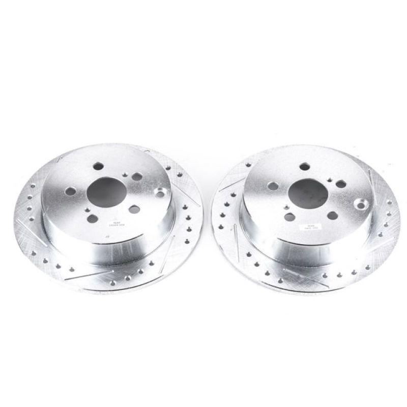 PowerStop fits Pontiac 03-06 Vibe Rear Evolution Drilled & Slotted Rotors - Pair