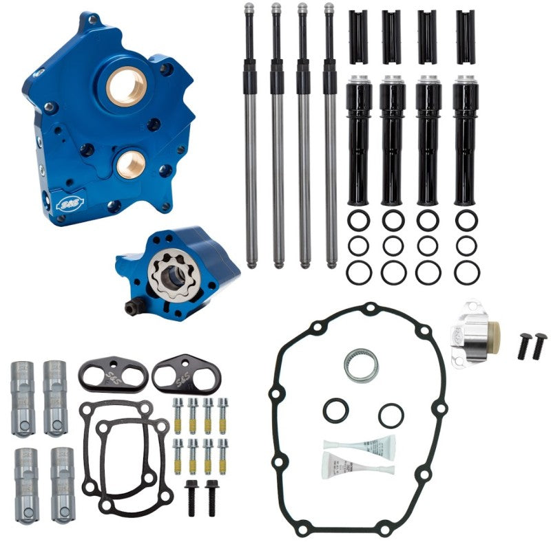 S&S 310-1262 Cycle 2017+ M8 Oil Cooled Models Cam Chest Kit w/o Cam - Black Push