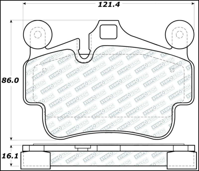 Stoptech 305.1135 Street Select 17-18 fits Porsche 718 Boxster/Cayman (w/Ceramic Brakes) Front Brake Pads