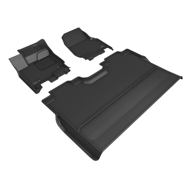 3D MAXpider 22-23 fits Ford F-150 Supercrew Kagu Floor Mat- Black R1 R2