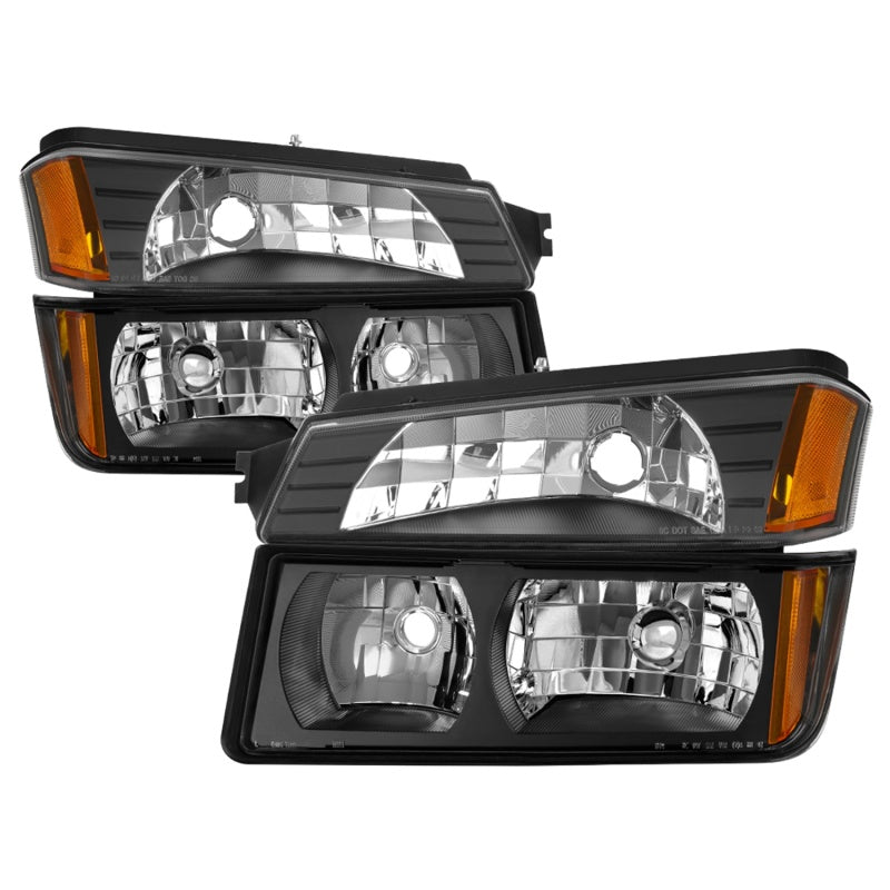 xTune 9040641 02-06 fits Chevy Avalanche w/Cladding OEM Bumper Light & Headligh