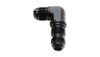 Vibrant 10614 -16AN Bulkhead Adapter 90 Deg Elbow Fitting - Anodized Black