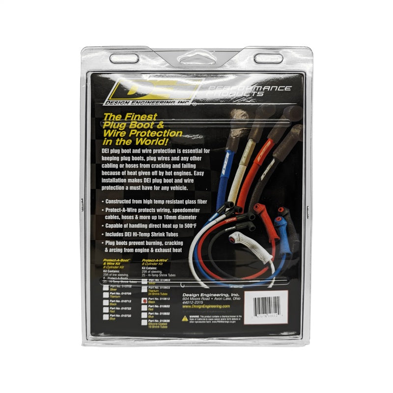 DEI 10612 Protect-A-Wire 8 Cylinder - Black