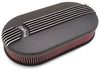 Edelbrock 41193 Air Cleaner Classic Series Oval Aluminum 17 5In X 9 35In X 4 45In Dual Carburetor Black