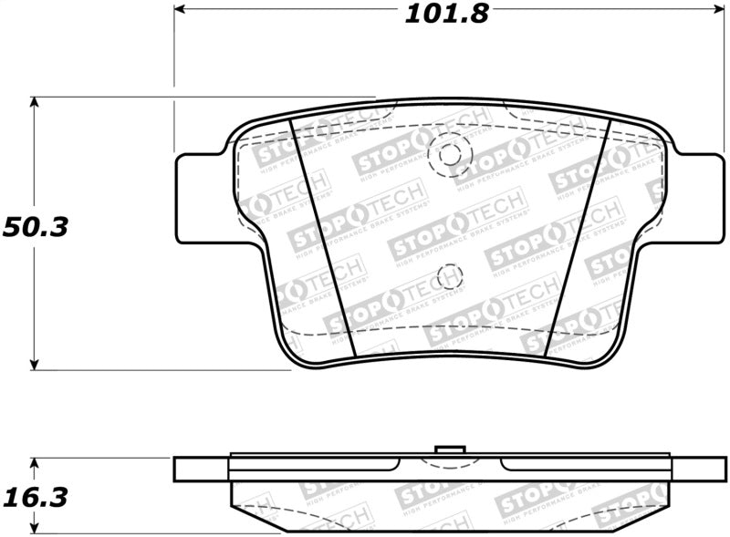Stoptech 308.1071 Street Brake Pads
