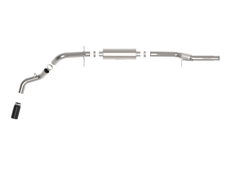 AFE 49-44116-B GT Series 4in 409SS Cat Back Exh System w/Blk Tip 14-18 fits GM
