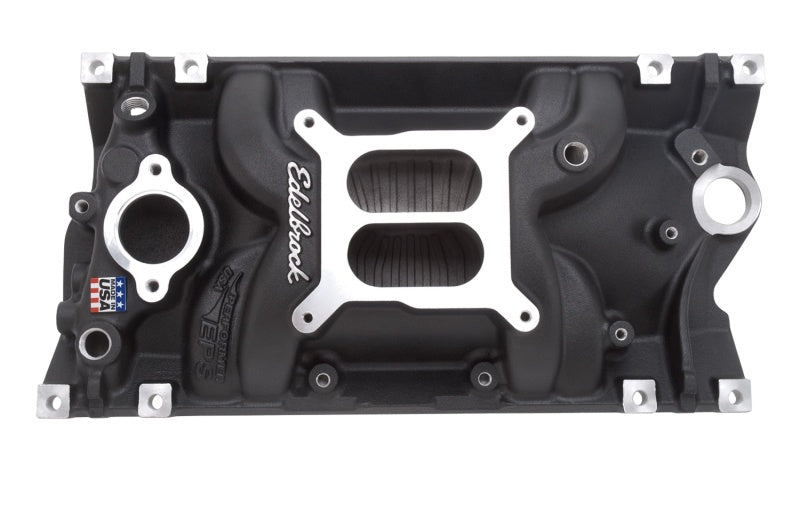 Edelbrock 27163 Manifold Performer Eps SB fits Chevy Vortec Black Finish