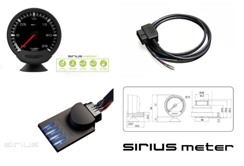 GReddy 16001755 Sirius OBD Set (Turbo Meter)