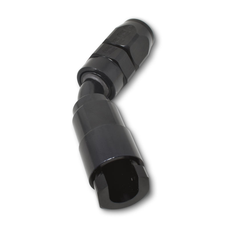 Russell 611213 Performance 3/8in SAE Quick Disc Female to -6 Hose Black 45 Degree Hose End