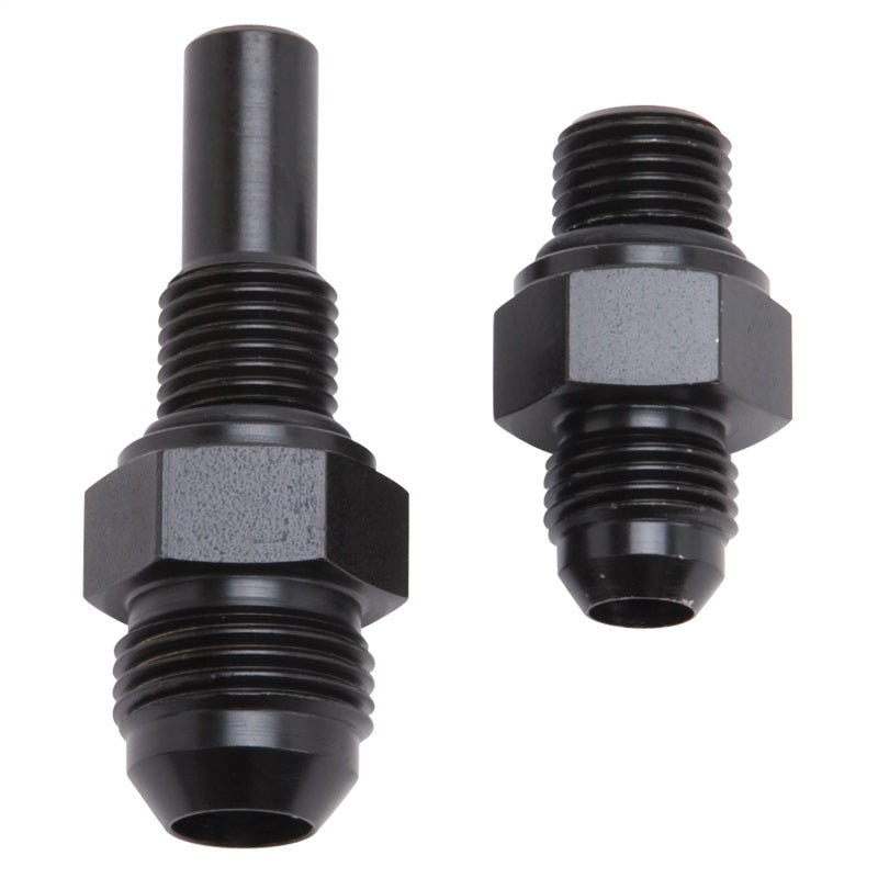 Russell 641400 Performance -8 AN to 4L80 Transmission Ports Adapter Fittings (Qty 2) - Blk Zinc
