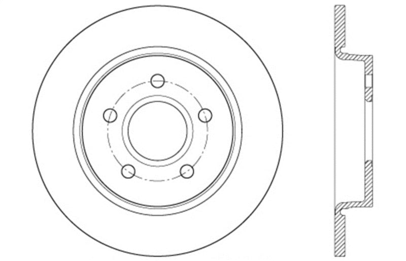Stoptech 128.61099R 13 Ford Focus ST Drilled Right Rear Rotor